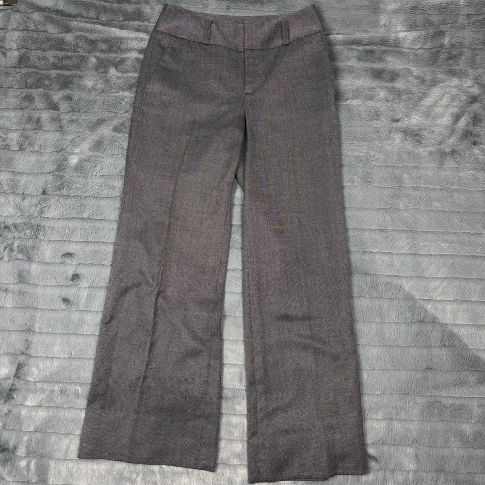 Banana Republic Silk Wool Gray Wide Leg Dress Pants Womens 2P Petite RN 54023
